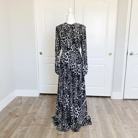 michael kors animal print maxi dress Michael Michael Kors Zebra Print Maxi Dress - Black Dresses, Clothing -  WM526527